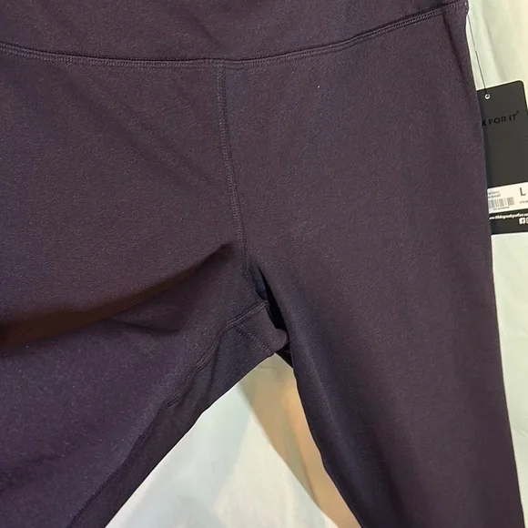 Purple High-Waisted Leggings 90 degrees by reflex nwt polar fleece lined - Picture 7 of 10